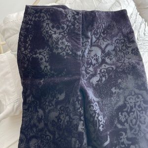 Embossed, black corduroy pants by Cambio